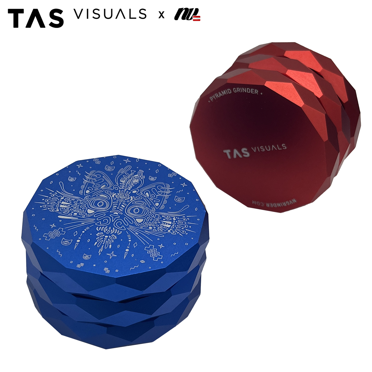 TAS Visuals x NV | Pyramid Grinder - 4-teilig- Ø63mm