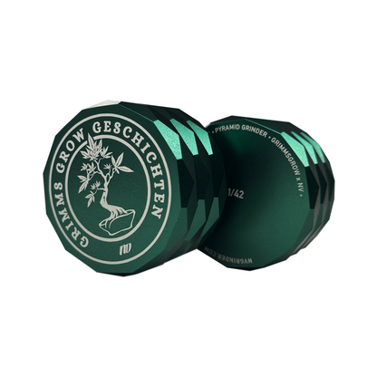 GrimmsGrow x NV | *Magnetisch* Pyramid Grinder - 4-teilig - Ø63mm