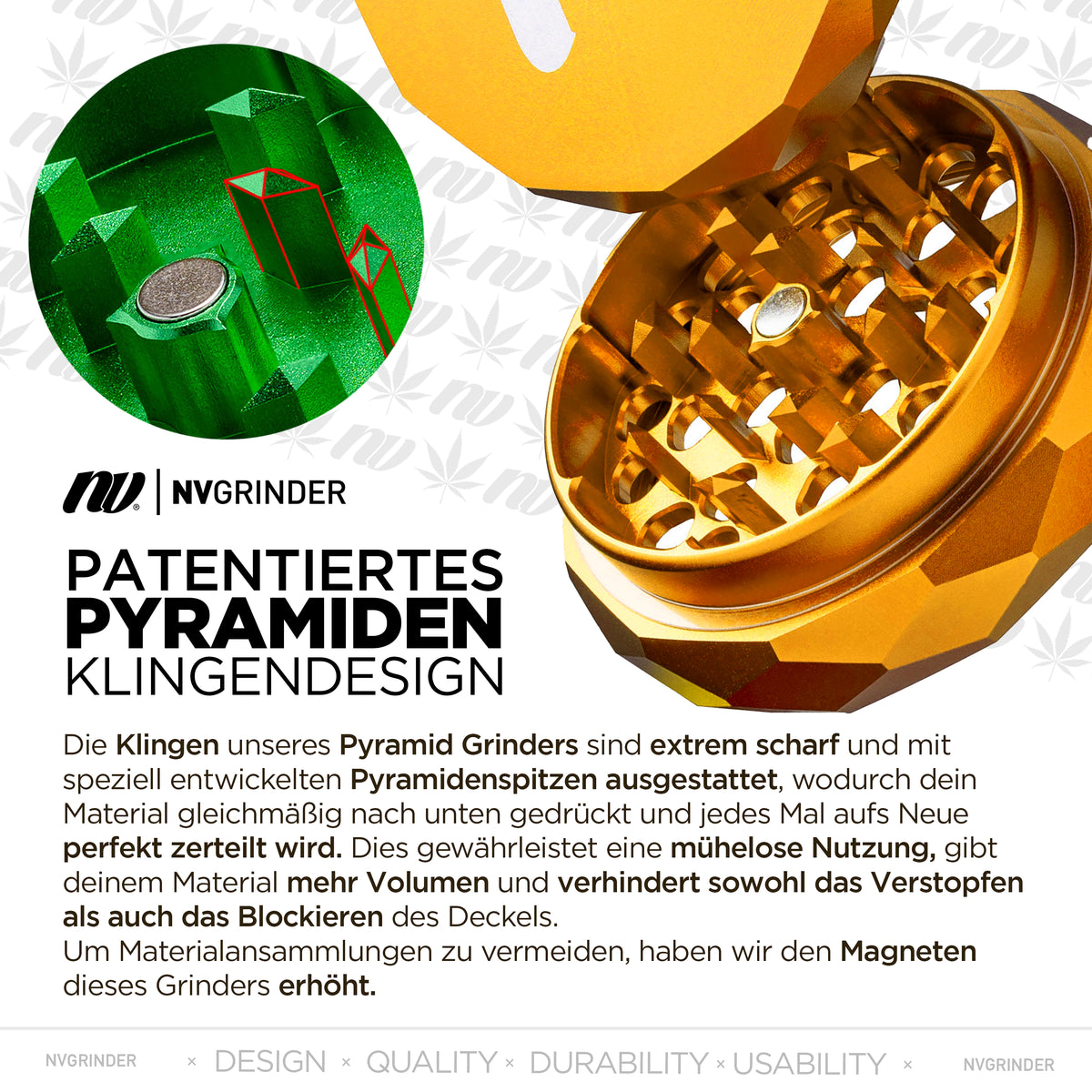 MojitoSB x NV | Pyramid Grinder - 4-teilig - Ø63mm