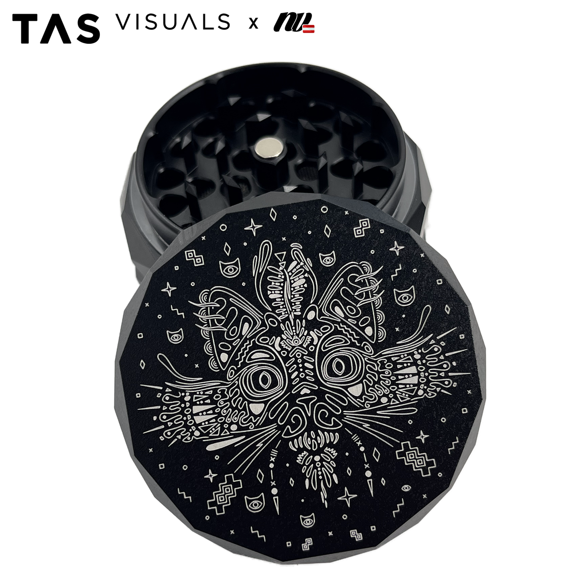 TAS Visuals x NV | Pyramid Grinder - 4-teilig- Ø63mm