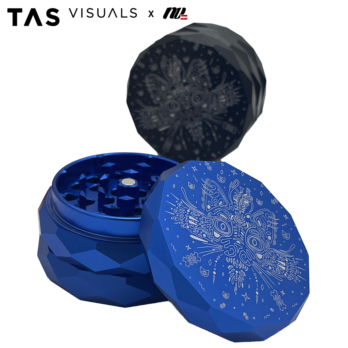 TAS Visuals x NV | Pyramid Grinder - 4-teilig- Ø63mm