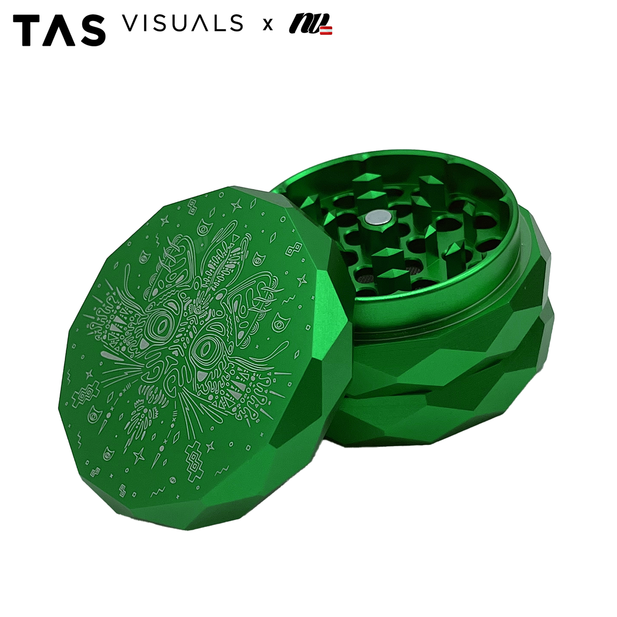 TAS Visuals x NV | Pyramid Grinder - 4-teilig- Ø63mm